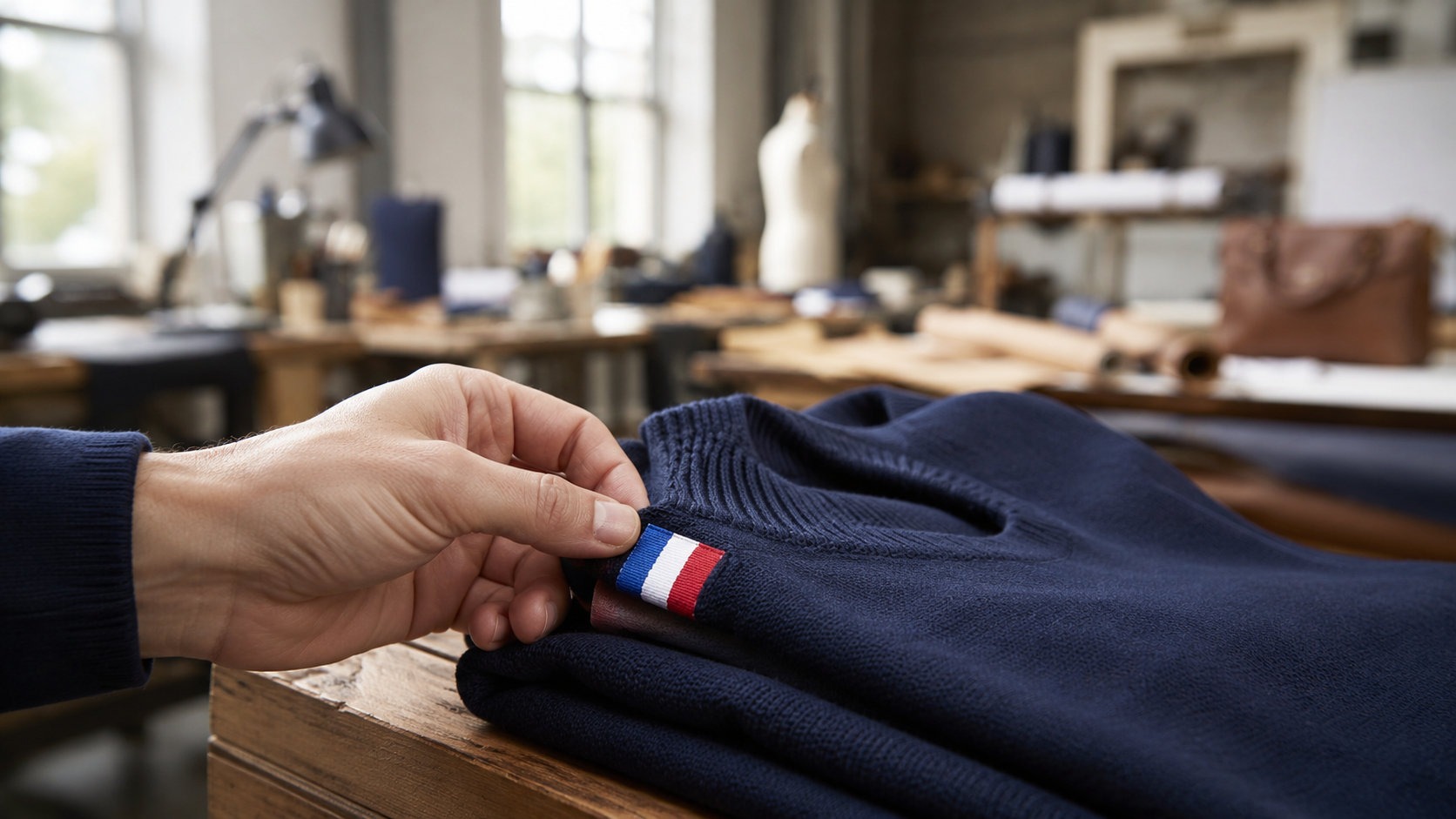 atelier créatif et détail textile